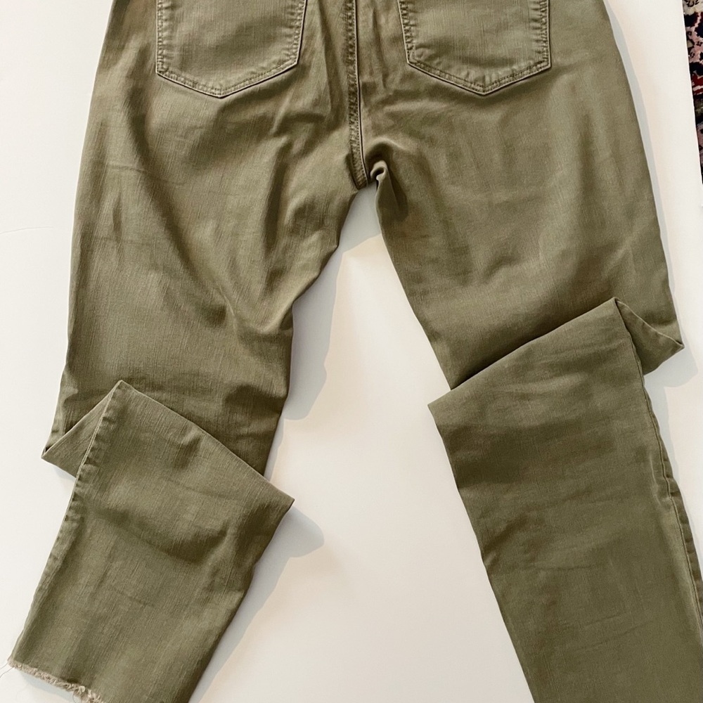 Loft light weight pants with fringe hem.